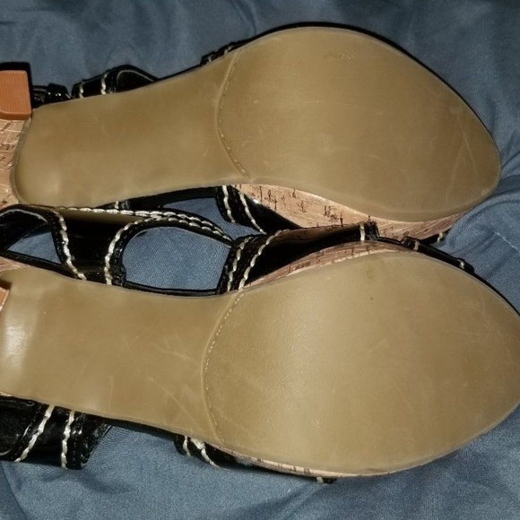 Black Patent Summer Stiletto Heels - Picture 3 of 4